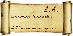 Laskovics Alexandra névjegykártya